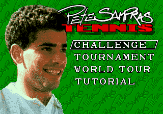 Pete Sampras Tennis (Europe) (Beta) Title Screen